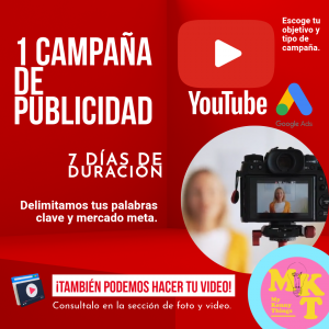 Campaña de Publicidad en YouTube ADS 7 Días